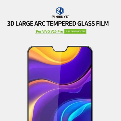 For vivo V20 Pro PINWUYO 9H 3D Curved Full Screen Explosion-proof Tempered Glass Film(Black) - vivo Tempered Glass by PINWUYO | Online Shopping UK | buy2fix