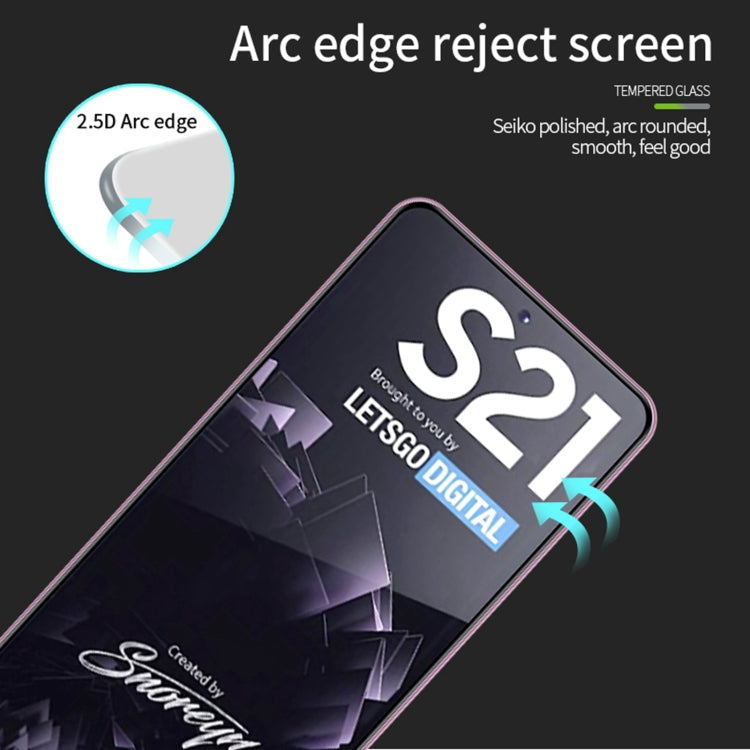 For Samsung Galaxy S21 5G PINWUYO 9H 2.5D Full Screen Tempered Glass Film(Black) - Galaxy S21 5G Tempered Glass by PINWUYO | Online Shopping UK | buy2fix