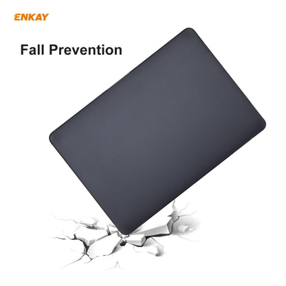 ENKAY 3 in 1 Matte Laptop Protective Case + US Version TPU Keyboard Film + Anti-dust Plugs Set for MacBook Pro 13.3 inch A1708 (without Touch Bar)(Dark Blue) - MacBook Pro Cases by ENKAY | Online Shopping UK | buy2fix