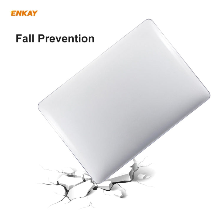 ENKAY 3 in 1 Crystal Laptop Protective Case + US Version TPU Keyboard Film + Anti-dust Plugs Set for MacBook Pro 13.3 inch A2251 & A2289 & A2338 (with Touch Bar)(Grey) - MacBook Pro Cases by ENKAY | Online Shopping UK | buy2fix