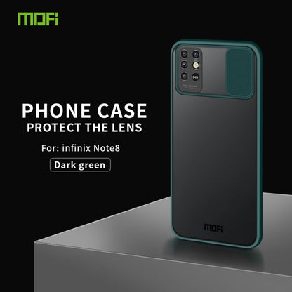 For INFINIX Note8 MOFI Xing Dun Series PC + TPU Anti-peep Waterproof And Anti-drop All-inclusive Protective Shell, Translucent Frosted(Green) - Infinix Cases by MOFI | Online Shopping UK | buy2fix