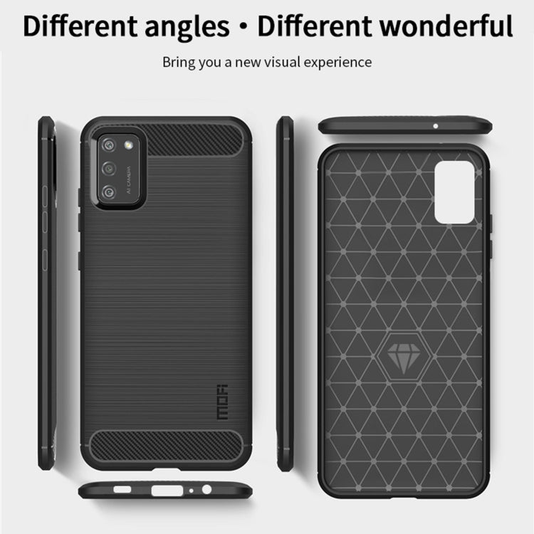 For Samsung Galaxy A02s/M02s/F02s(EU Version) MOFI Gentleness Series Brushed Texture Carbon Fiber Soft TPU Case(Grey) - Galaxy Phone Cases by MOFI | Online Shopping UK | buy2fix