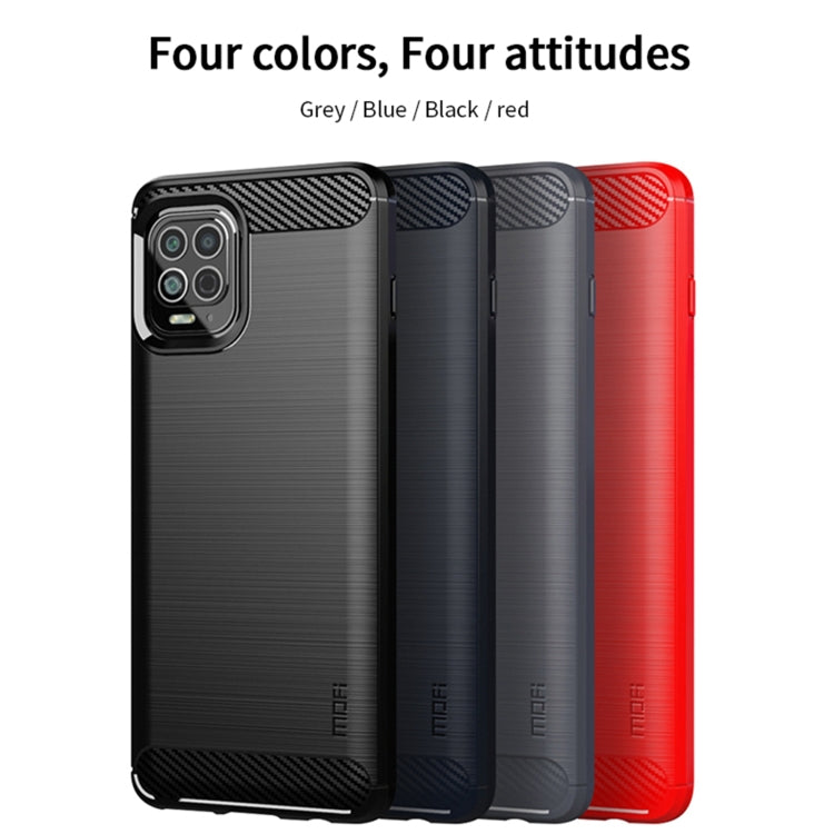 For Motorola Moto Edge S MOFI Gentleness Series Brushed Texture Carbon Fiber Soft TPU Case(Red) - Motorola Cases by MOFI | Online Shopping UK | buy2fix