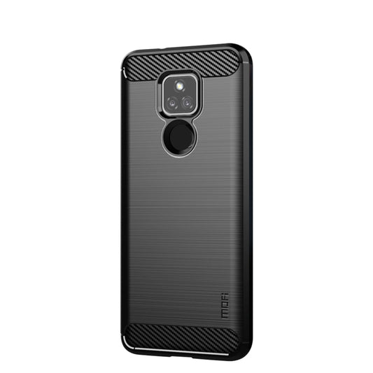 For Motorola Moto G Play 2021 MOFI Gentleness Series Brushed Texture Carbon Fiber Soft TPU Case(Black) - Motorola Cases by MOFI | Online Shopping UK | buy2fix