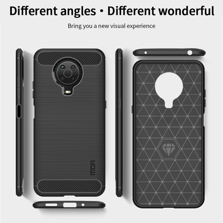 For Nokia G10 / G20 / 6.3 MOFI Gentleness Series Brushed Texture Carbon Fiber Soft TPU Case(Black) - Nokia Cases by MOFI | Online Shopping UK | buy2fix