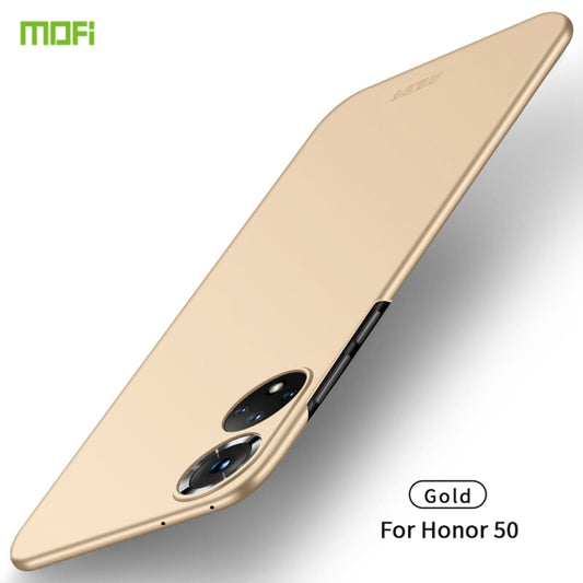 For Honor 50 MOFI Frosted PC Ultra-thin Hard Case(Gold) - Honor Cases by MOFI | Online Shopping UK | buy2fix