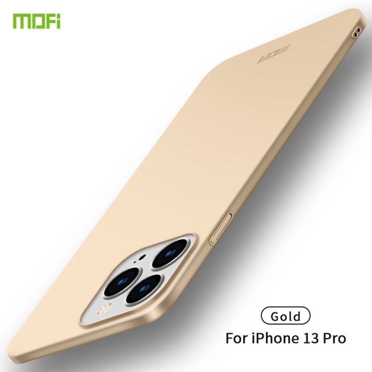 For iPhone 13 Pro MOFI Frosted PC Ultra-thin Hard Case(Gold) - iPhone 13 Pro Cases by MOFI | Online Shopping UK | buy2fix