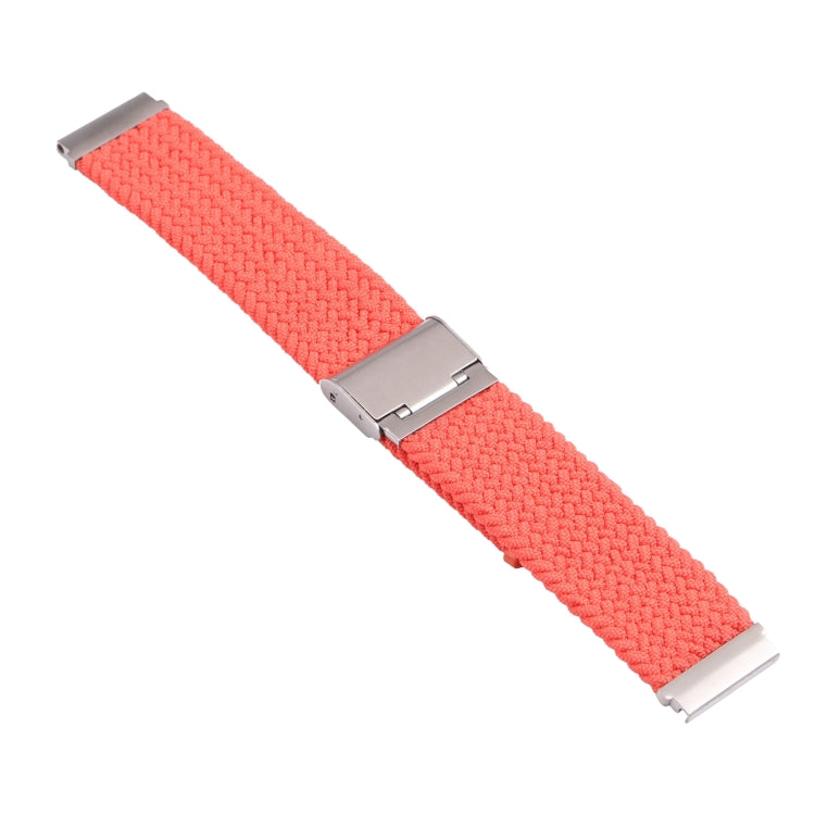 For Samsung Galaxy Watch 4 / Watch 5 20mm Nylon Braided Metal Buckle Watch Band(Bright Orange) - Watch Bands by buy2fix | Online Shopping UK | buy2fix