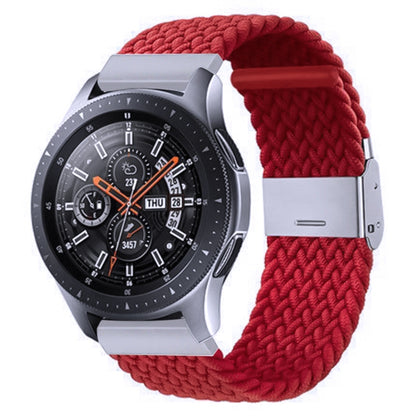 For Samsung Galaxy Watch 4 / Watch 5 20mm Nylon Braided Metal Buckle Watch Band(Red) - Watch Bands by buy2fix | Online Shopping UK | buy2fix