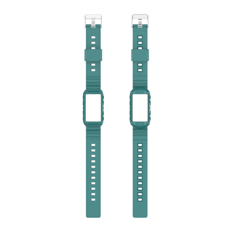 For Fitbit Charge 4 Silicone One Body Armor Watch Band(Green Pine Needles) - Watch Bands by buy2fix | Online Shopping UK | buy2fix