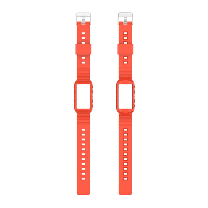 For Fitbit Charge 4 SE Silicone One Body Armor Watch Band(Orange) - Watch Bands by buy2fix | Online Shopping UK | buy2fix