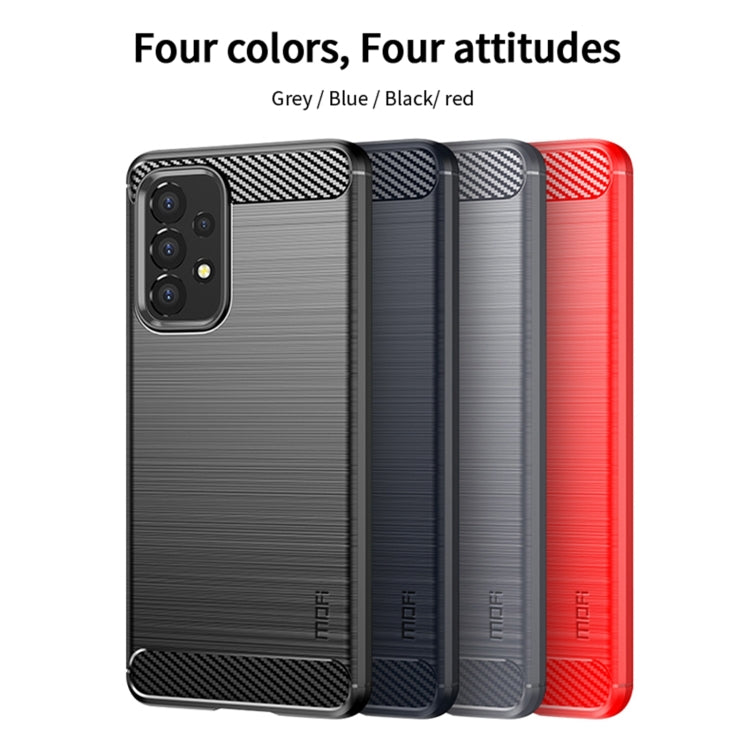 For Samsung Galaxy A53 5G MOFI Gentleness Brushed Carbon Fiber Soft TPU Case(Black) - Galaxy Phone Cases by MOFI | Online Shopping UK | buy2fix