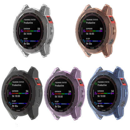 For Garmin Fenix 7X Shockproof TPU Soft Protective Case(Blue) - Watch Cases by buy2fix | Online Shopping UK | buy2fix