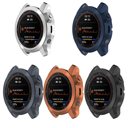 For Garmin Fenix 7X Shockproof TPU Watch Case(Black) - Watch Cases by buy2fix | Online Shopping UK | buy2fix