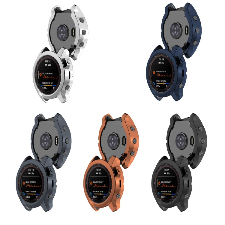 For Garmin Fenix 7 Shockproof TPU Watch Case(Black) - Watch Cases by buy2fix | Online Shopping UK | buy2fix