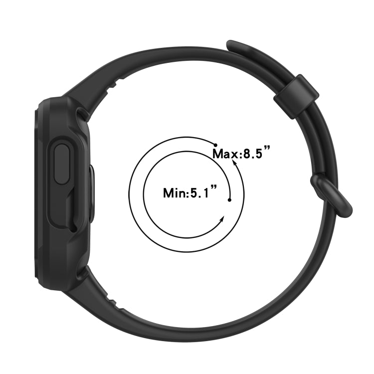 For Xiaomi Redmi Watch 2 Lite Silicone Solid Color Watch Band(Black) - Watch Bands by buy2fix | Online Shopping UK | buy2fix
