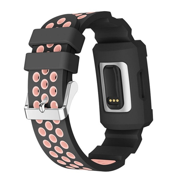 For Fitbit Charge 3 All-in-one Silicone Protective Case Replacement Watch Band(Pink) - Watch Bands by buy2fix | Online Shopping UK | buy2fix