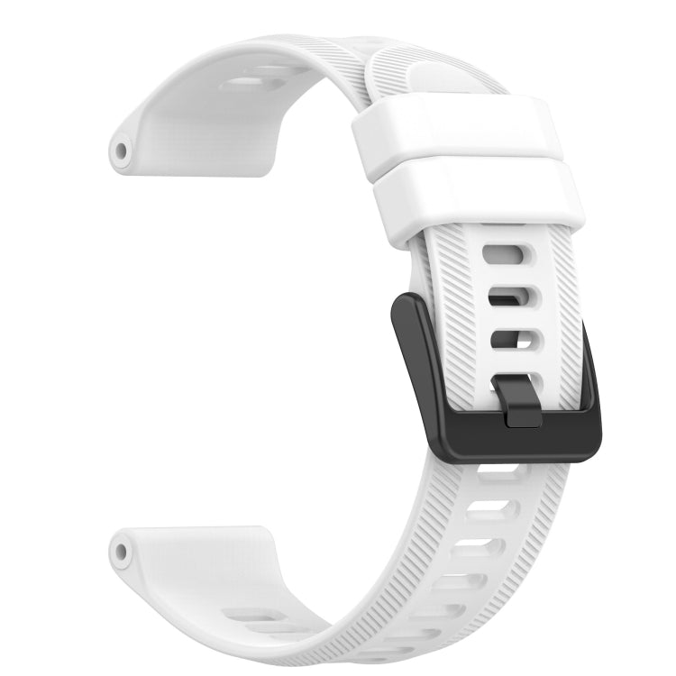 For Garmin Fenix 6 GPS 22mm Solid Color Silicone Watch Band(White) - Watch Bands by buy2fix | Online Shopping UK | buy2fix