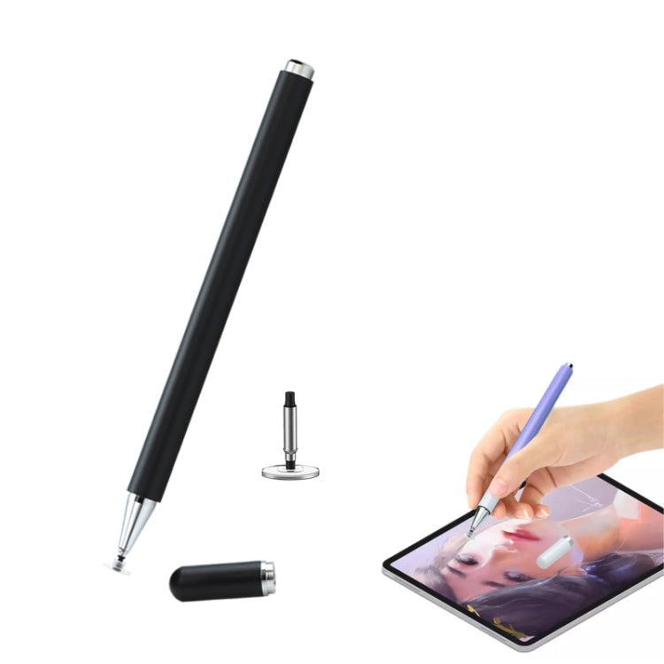 AT-28 Macarone Color Passive Capacitive Pen Mobile Phone Touch Screen Stylus with 1 Pen Head(Black) - Stylus Pen by buy2fix | Online Shopping UK | buy2fix