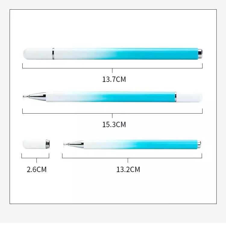 AT-28 Macarone Color Passive Capacitive Pen Mobile Phone Touch Screen Stylus with 2 Pen Head(White) - Stylus Pen by buy2fix | Online Shopping UK | buy2fix