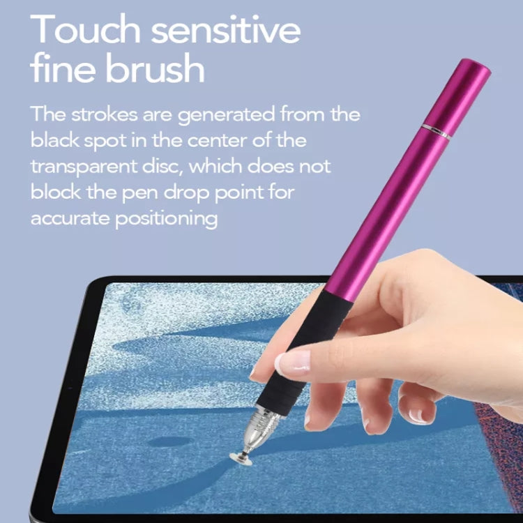 AT-31 Conductive Cloth Head + Precision Sucker Capacitive Pen Head 2-in-1 Handwriting Stylus(Rose Red) - Stylus Pen by buy2fix | Online Shopping UK | buy2fix