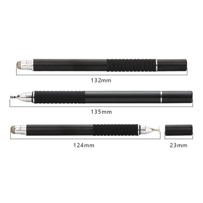 AT-31 Conductive Cloth Head + Precision Sucker Capacitive Pen Head 2-in-1 Handwriting Stylus with 2 Pen Head(Silvery White) - Stylus Pen by buy2fix | Online Shopping UK | buy2fix