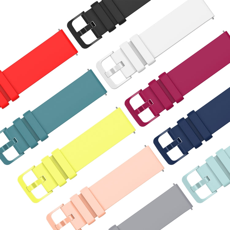 For Amazfit GTR 47mm 22mm Solid Color Soft Silicone Watch Band(Pink) - Watch Bands by buy2fix | Online Shopping UK | buy2fix