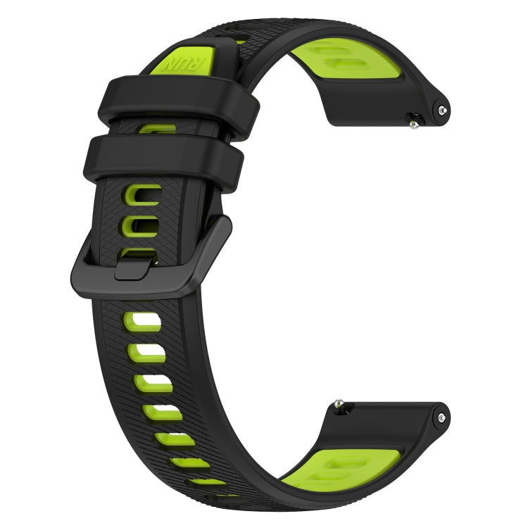 For Honor Watch Dream 22mm Sports Two-Color Silicone Watch Band(Black+Green) - Watch Bands by buy2fix | Online Shopping UK | buy2fix