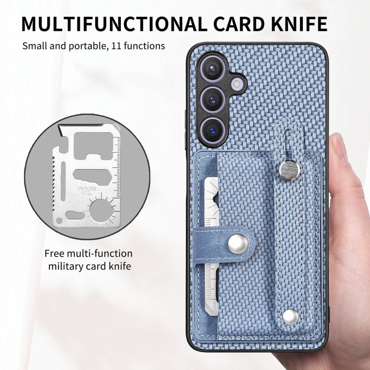 For Samsung Galaxy S25 Ultra 5G Wristband Kickstand Wallet Back Phone Case with Tool Knife(Black) - Galaxy S25 Ultra 5G Cases by buy2fix | Online Shopping UK | buy2fix