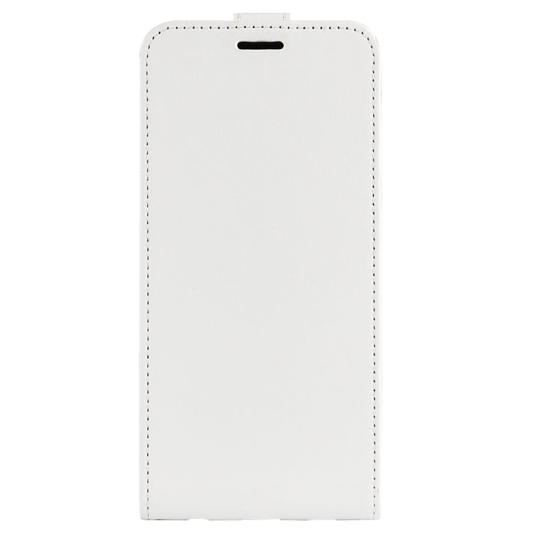 For iPhone 16 Plus R64 Texture Single Vertical Flip Leather Phone Case(White) - iPhone 16 Plus Cases by buy2fix | Online Shopping UK | buy2fix