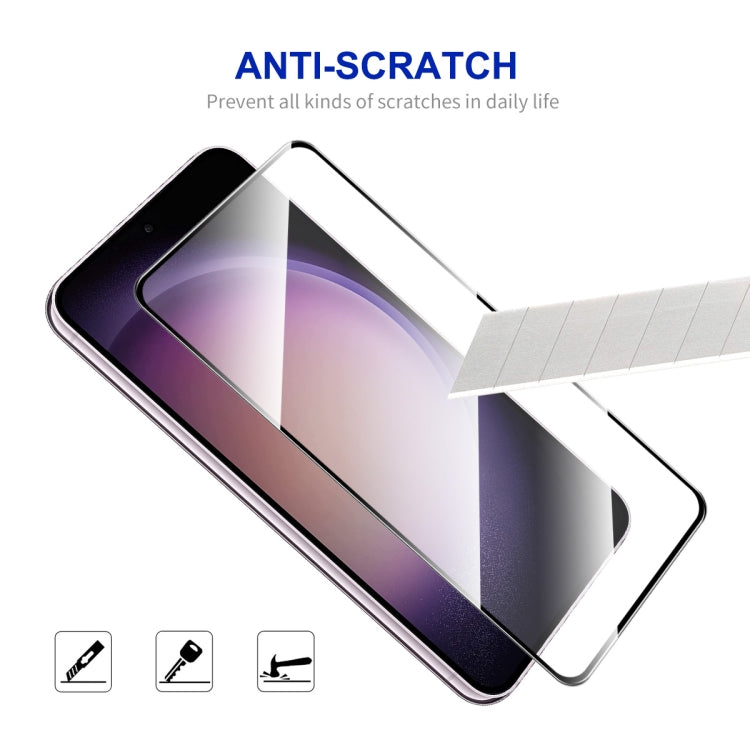 For Samsung Galaxy S23 FE 5G 2pcs ENKAY Hat-Prince Full Glue High Aluminum-silicon Tempered Glass Film - Galaxy S23 FE 5G Tempered Glass by ENKAY | Online Shopping UK | buy2fix