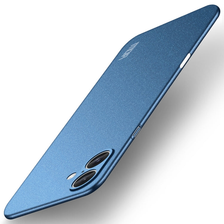 For iPhone 16 MOFI Fandun Series Frosted PC Ultra-thin All-inclusive Phone Case(Blue) - iPhone 16 Cases by MOFI | Online Shopping UK | buy2fix