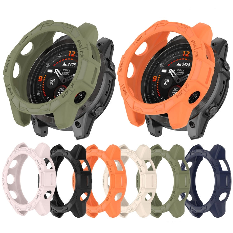 For Garmin Epix Pro / Epix Pro Gen 2 47mm / Fenix 7 / 7 Pro Armored TPU Half Wrapped Watch Protective Case(Starlight Color) - Watch Cases by buy2fix | Online Shopping UK | buy2fix