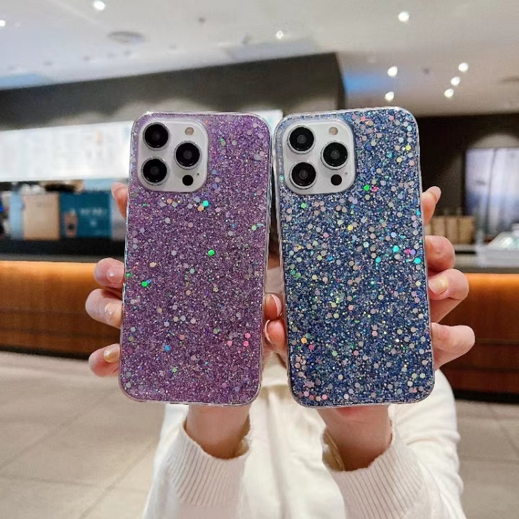 For iPhone 16 Plus Glitter Sequins Epoxy TPU Phone Case(Silver) - iPhone 16 Plus Cases by buy2fix | Online Shopping UK | buy2fix