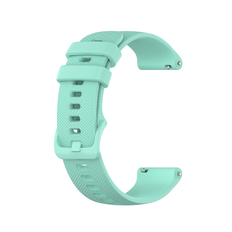 For Samsung Galaxy Watch 5  40mm 20mm Checkered Silicone Watch Band(Teal) - Watch Bands by buy2fix | Online Shopping UK | buy2fix