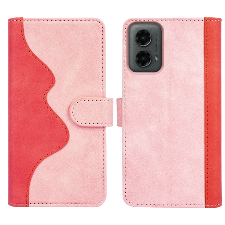 For Motolora Moto G 5G 2024 Stitching Horizontal Flip Leather Phone Case(Red) - Motorola Cases by buy2fix | Online Shopping UK | buy2fix