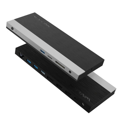 Wavlink UMD05 Display Port HDMI Port RJ45 Ethernet Triple Display MST Laptop Docking Station, Plug:US Plug -  by WAVLINK | Online Shopping UK | buy2fix