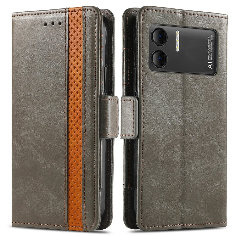 For DOOGEE X98 Pro / X98 CaseNeo Splicing Dual Magnetic Buckle Leather Phone Case(Grey) - Doogee Cases by buy2fix | Online Shopping UK | buy2fix