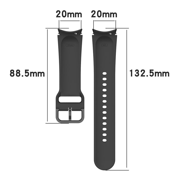 For Samsung Galaxy Watch5 44mm JUNSUNMAY Silicone Adjustable Strap + Full Coverage PMMA Screen Protector Kit(Dark Green) - Watch Bands by JUNSUNMAY | Online Shopping UK | buy2fix