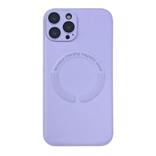 For iPhone 14 Pro MagSafe Leather All-inclusive TPU Shockproof Phone Case(Purple Taro) - iPhone 14 Pro Cases by buy2fix | Online Shopping UK | buy2fix
