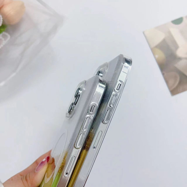 For iPhone 11 Pro MagSafe Gilding Hybrid Clear TPU Phone Case(White) - iPhone 11 Pro Cases by buy2fix | Online Shopping UK | buy2fix