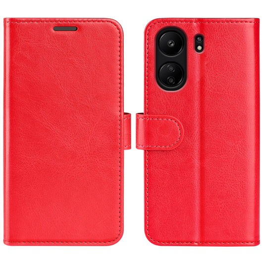For Xiaomi Redmi Note 13C R64 Texture Horizontal Flip Leather Phone Case(Red) - 13C Cases by buy2fix | Online Shopping UK | buy2fix