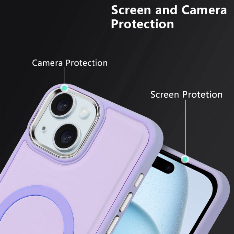 For iPhone 15 Pro Imitation Liquid Skin Feel Plating Magsafe Phone Case(Purple) - iPhone 15 Plus Cases by buy2fix | Online Shopping UK | buy2fix