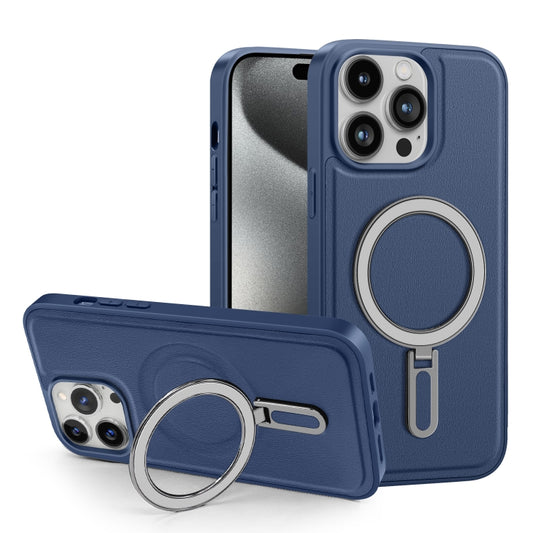 For iPhone 15 Pro Shield MagSafe Magnetic Holder Phone Case(Sierra Blue) - iPhone 15 Pro Cases by buy2fix | Online Shopping UK | buy2fix