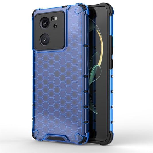 For Xiaomi 13T Pro Shockproof Honeycomb Phone Case(Blue) - Xiaomi Cases by buy2fix | Online Shopping UK | buy2fix