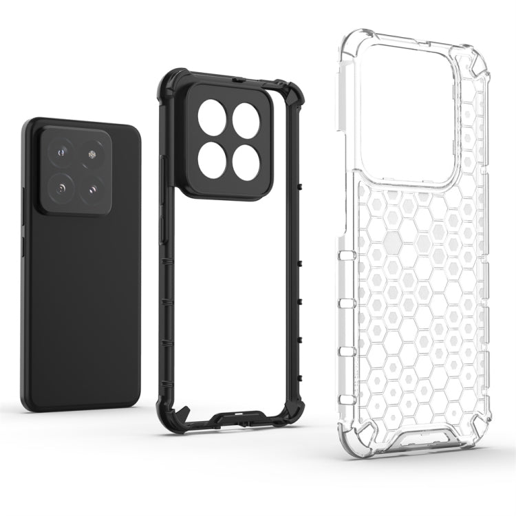 For Xiaomi 14 Pro Shockproof Honeycomb Phone Case(Black) - 14 Pro Cases by buy2fix | Online Shopping UK | buy2fix