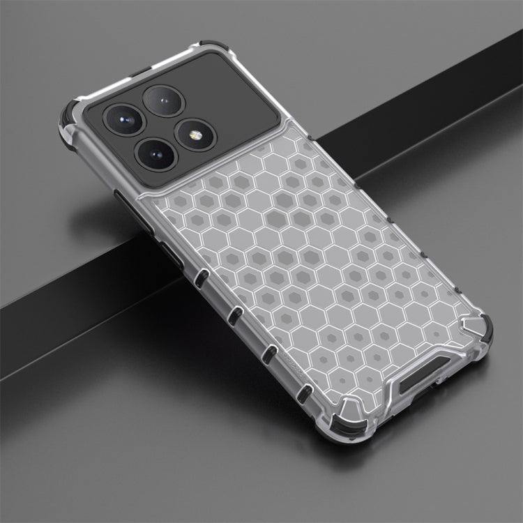 For Redmi K70 Pro Shockproof Honeycomb Phone Case(White) - K70 Pro Cases by buy2fix | Online Shopping UK | buy2fix