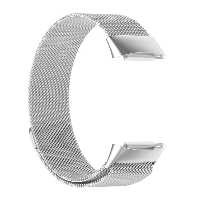 For Fitbit Charge 6 Milan Magnetic Metal Steel Mesh Watch Band(Silver) - Watch Bands by buy2fix | Online Shopping UK | buy2fix