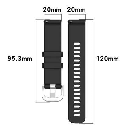 For Garmin Venu SQ2 Liquid Glossy Silver Buckle Silicone Watch Band(Red) - Watch Bands by buy2fix | Online Shopping UK | buy2fix