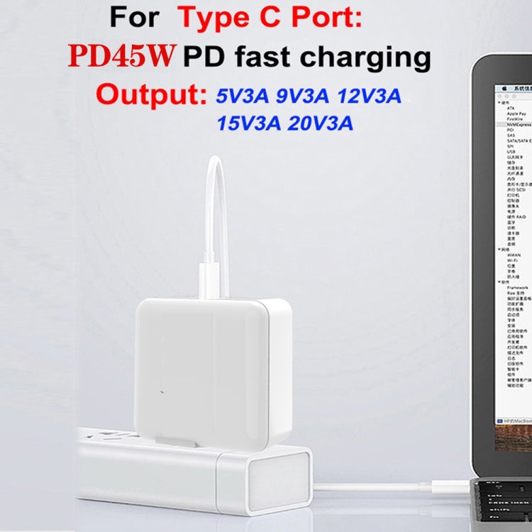 GAN 65W PD45W Dual Type-C / QC3.0 USB  Multi Compatible Charger + 2m USB-C to USB-C Data Cable AU + US Plug White - Cable & Adapter by buy2fix | Online Shopping UK | buy2fix